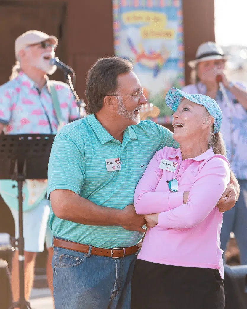Independence Hall Couple Talking and Having Fun at Music Festival
