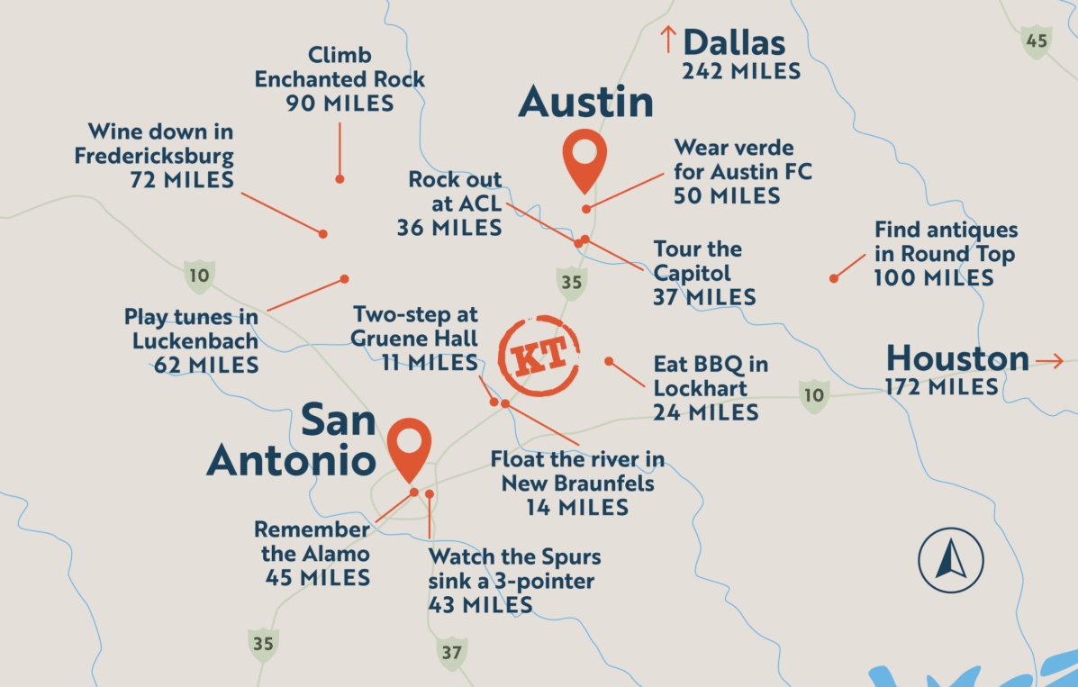 Map of the Kissing Tree Area